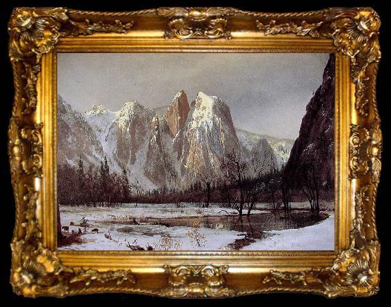 framed  Albert Bierstadt Cathedral Rock, Yosemite Valley, ta009-2